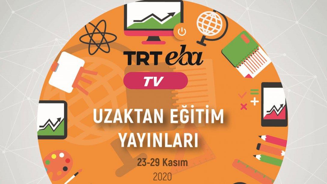 TRT-EBA TV YENİ HAFTA PROGRAMI (23-29 KASIM 2020)