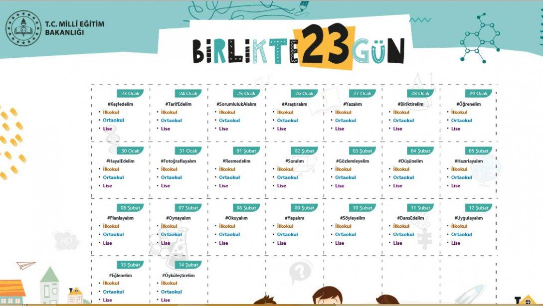 'Birlikte 23 Gün' Etkinlikleri Sayfası